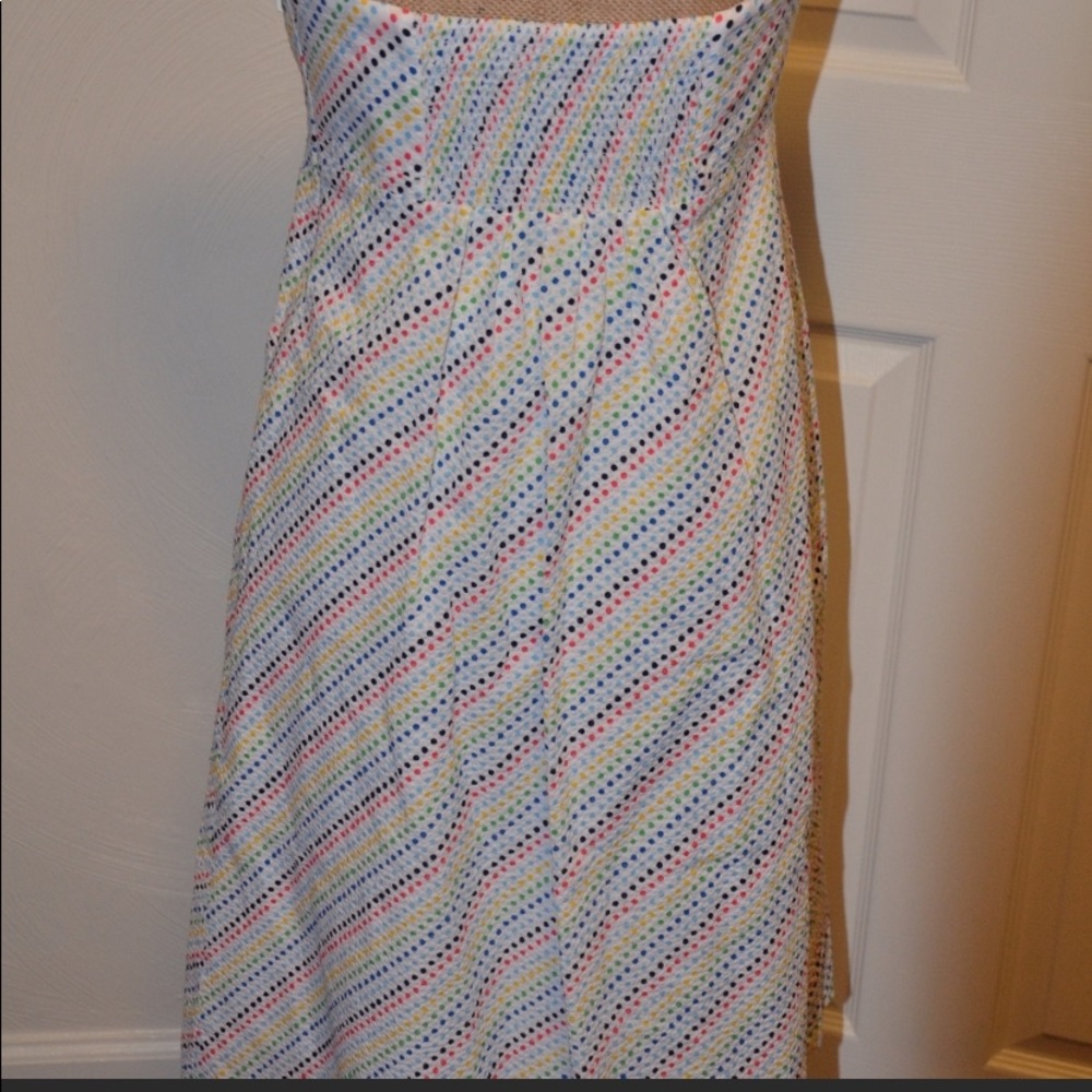 Lilly Pulitzer Multi-color Polka Dot Seersucker Strapless Dress, Size 0 dress - Picture 3 of 8